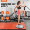 VEVOR 23/26 inch Half Exercise Ball Trainer Balance Ball Trainer 660lbs Capacity Stability Ball Yoga Ball with Resistance Bands 2