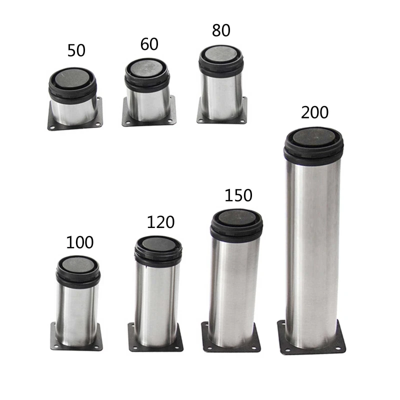 

5-20cm Furniture Replacement Foot Stainless Steel Adjustable Legs for TV Stand DropShip