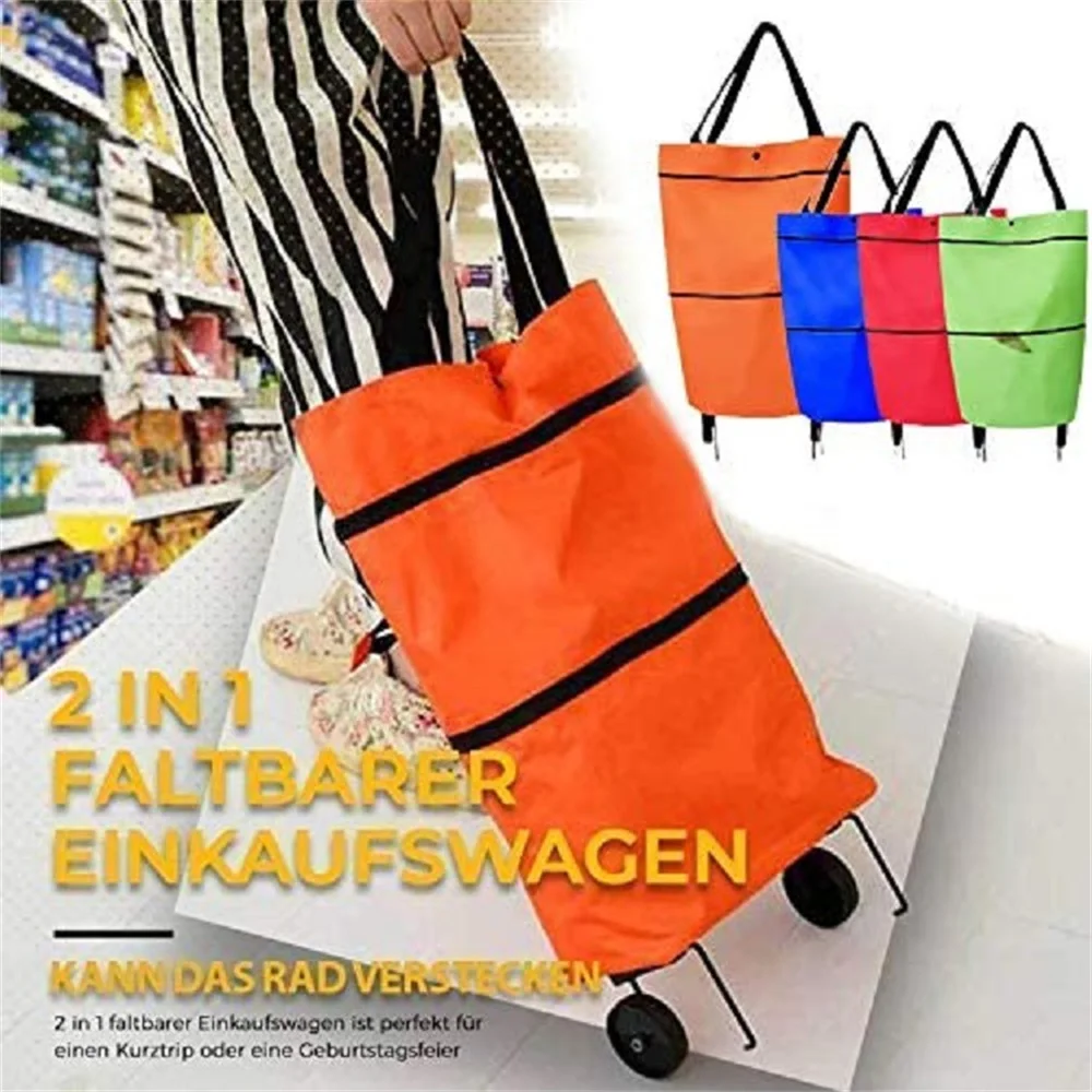 Small Pull Cart Portable Shopping Food Organizer Trolley Bag On Wheels Bags Folding Shopping Bags Buy Vegetables Bag Tug Package