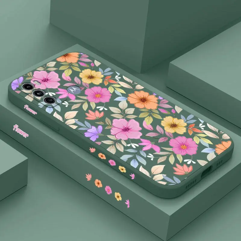 Colorful Flower Silicone Phone Case Cover