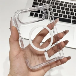 Crystal Clear Magnetic Phone Case with Shockproof Protection and Wireless Charging Compatibility for iPhone Duo (CX - Clear)
