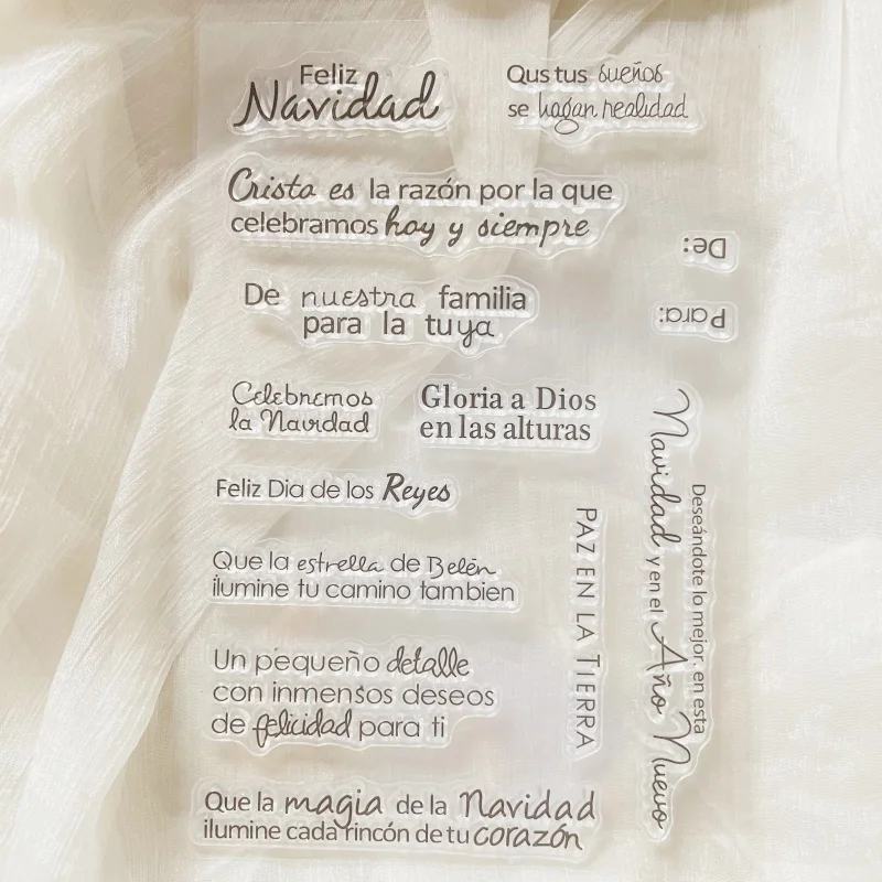 spanish word daily phrase Clear Stamp Transparent Silicone Stamp Seal Sheet For Scrapbooking Photo Album Decoration clear stamps clear rubber stamps