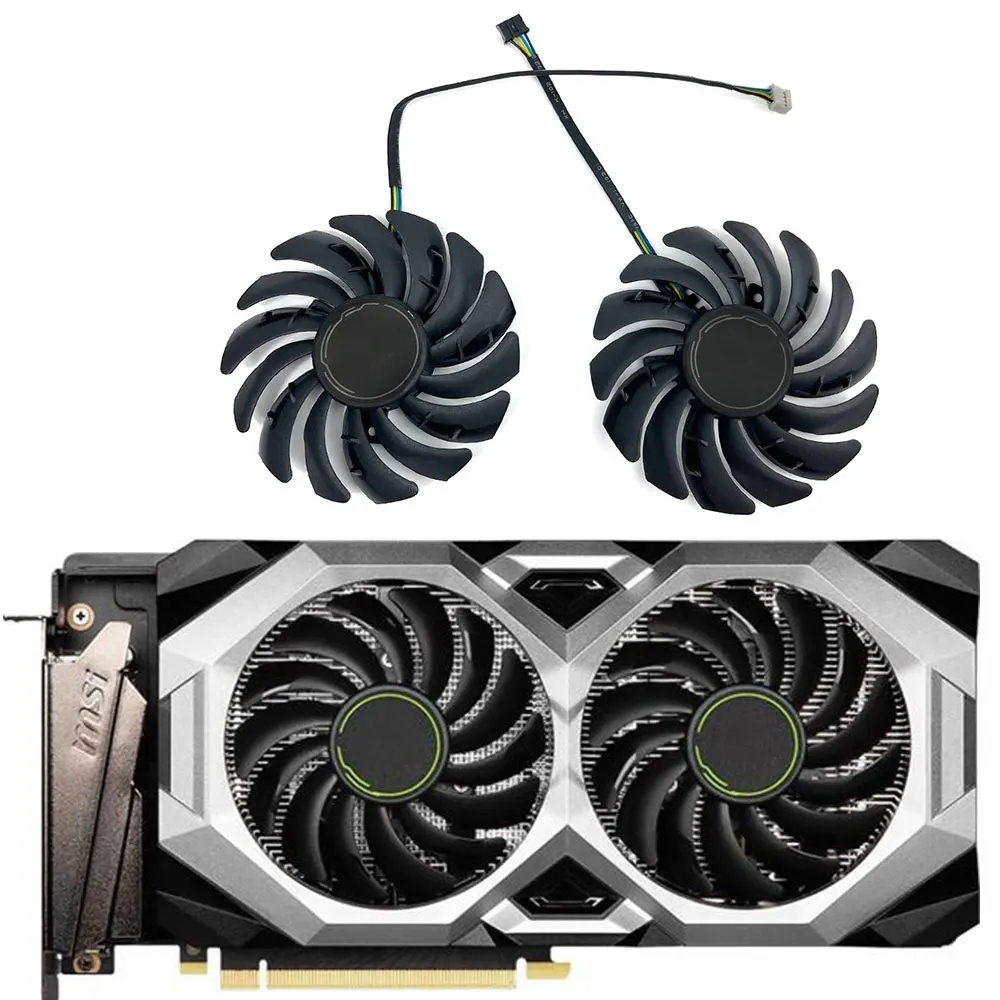 

NEW 87MM PLD09210S12HH RTX 2070 Super Ventus GPU Fan，For MSI RTX 2060、RTX 2070、RTX 2080、2080 Super Ventus Video card cooling fan