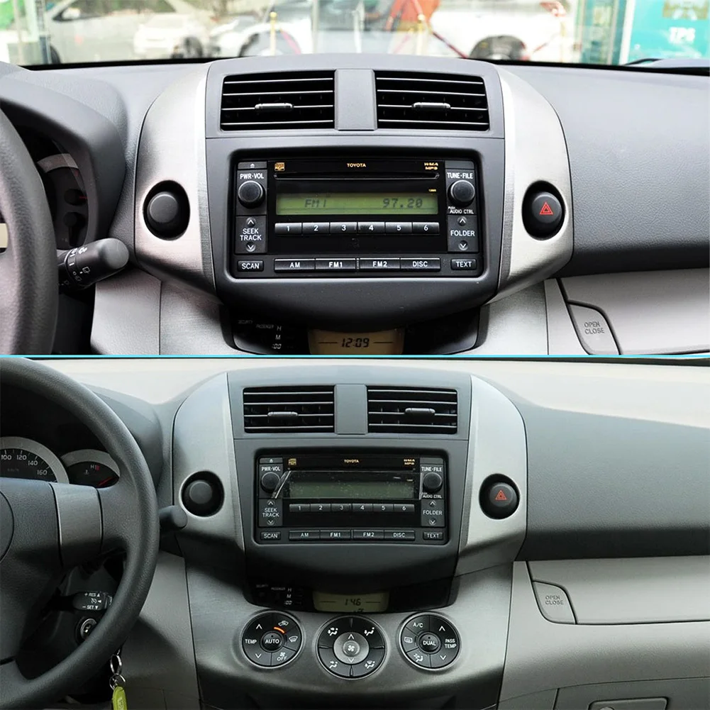 Dashboard Panel Cover Sliver Pair Center Instrument Cluster Finish Panel Trim For Toyota For Rav4 2006-2012 Number55412-42060-B0 55413-42070-B0