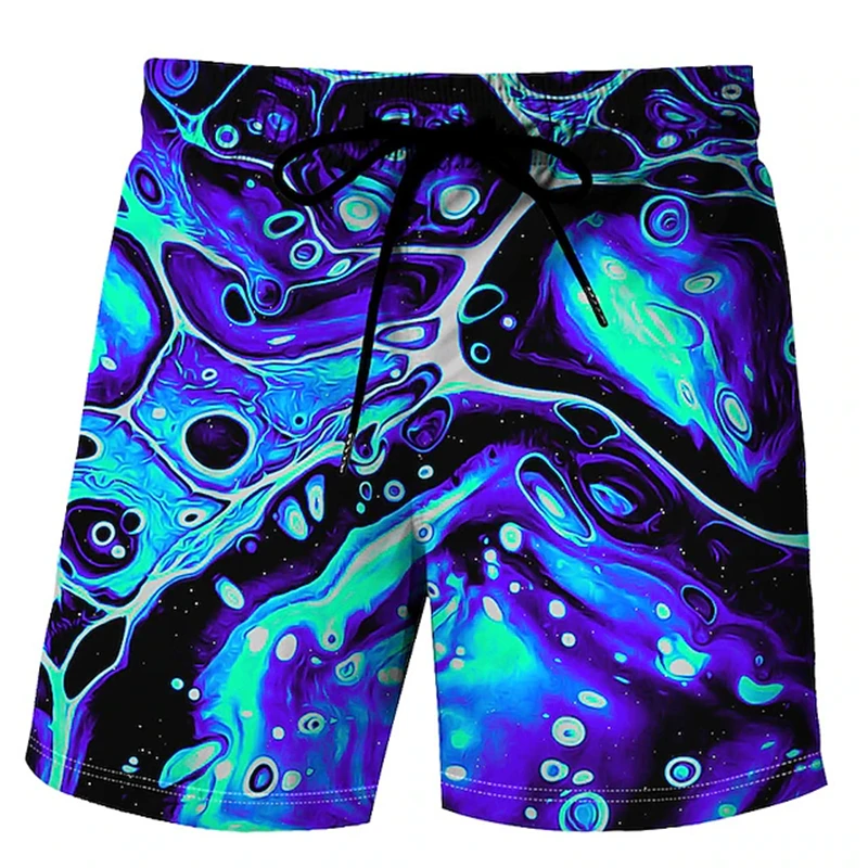 Classic Vertigo Pattern 3D Print Beach Short Pants Mens Rainbow Shorts Swim Trunks Kid Summer Board Shorts Funny  Mens Clothing  6