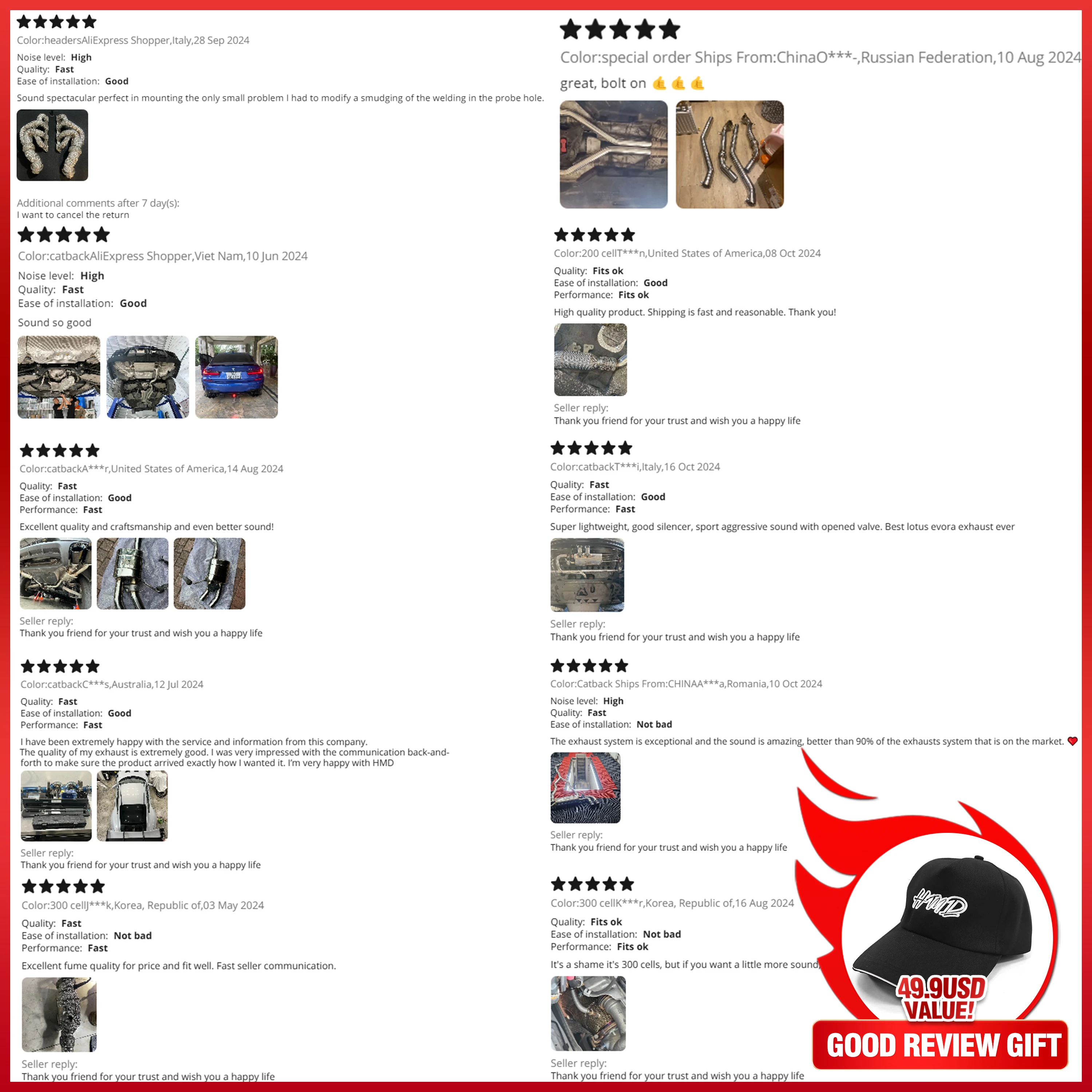 포르쉐 718 GT4 용 HMD 다운파이프, 배기 시스템, 스테인레스 스틸 성능 촉매 파이프, OPF 포함 자동차 액세서리, 4.0L