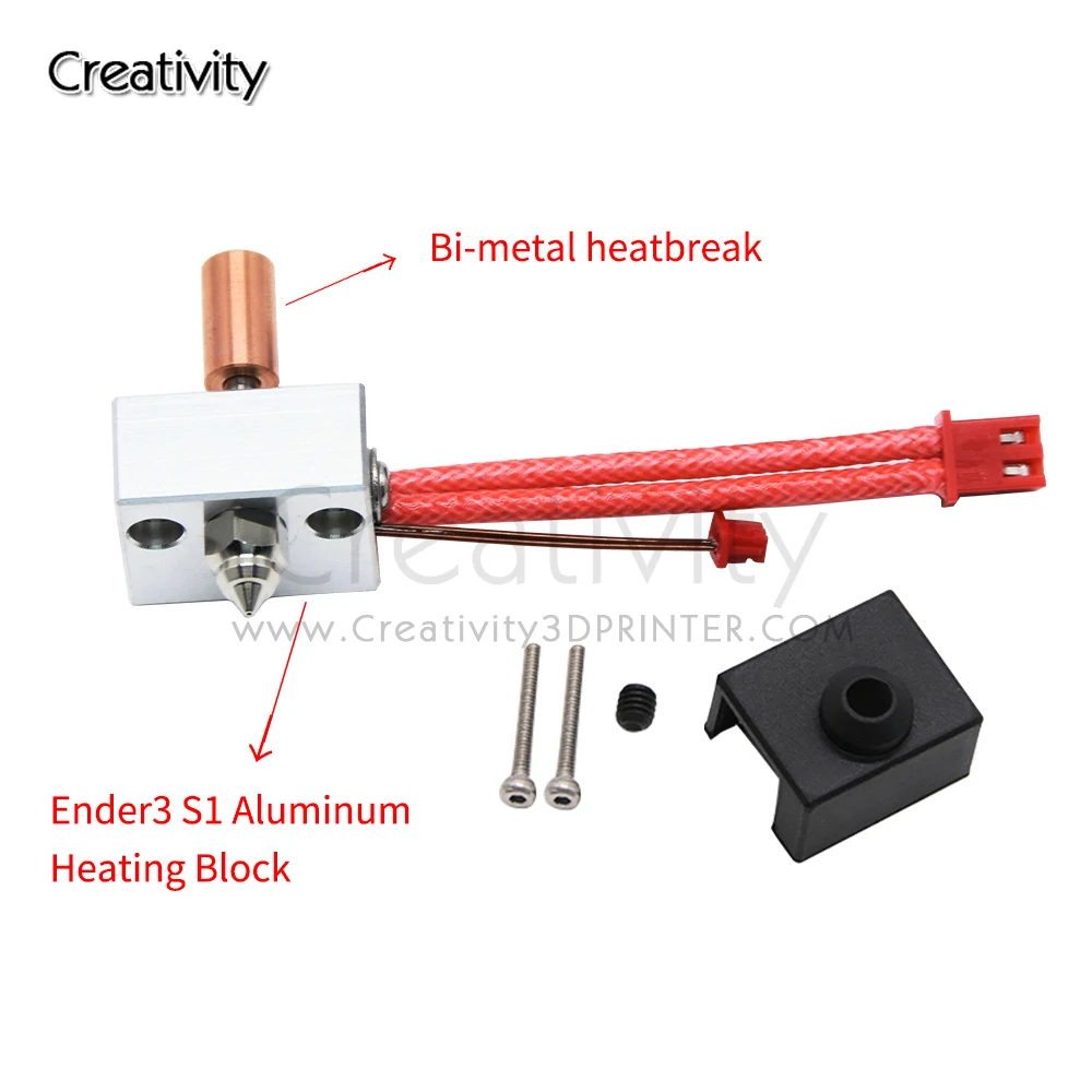Topiky Kit Blocco Riscaldatore E Heatbreak Per Ender 3 S1/S1 PRO, CR10 Smart PRO, Sermoon V1 – 260°C, Acciaio Inox - 3