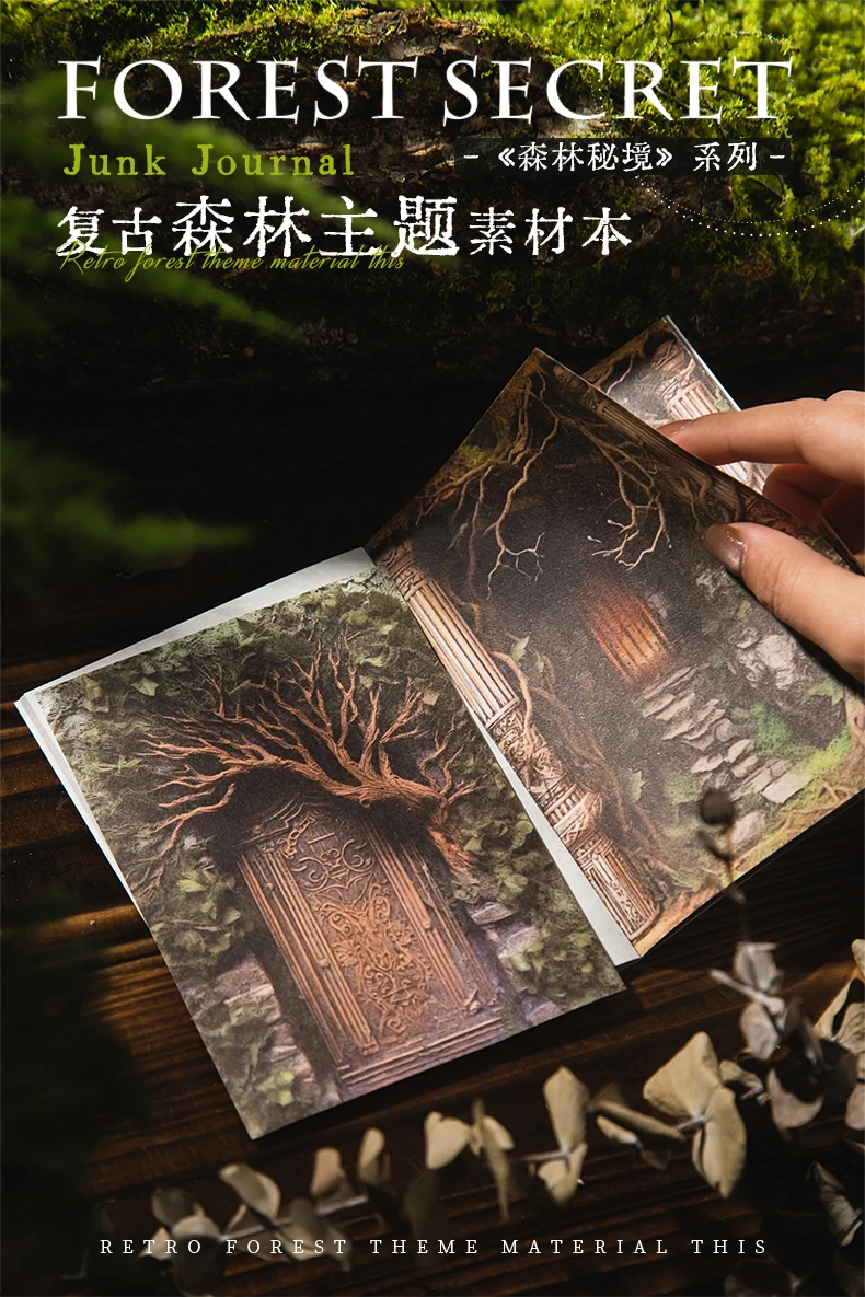30 stücke natürliche Wald landschaft Dekor Sammelalbum Vintage Material Papier Kit DIY Junk Journal Collage Fotoalbum Hintergrund papier – Detail 1