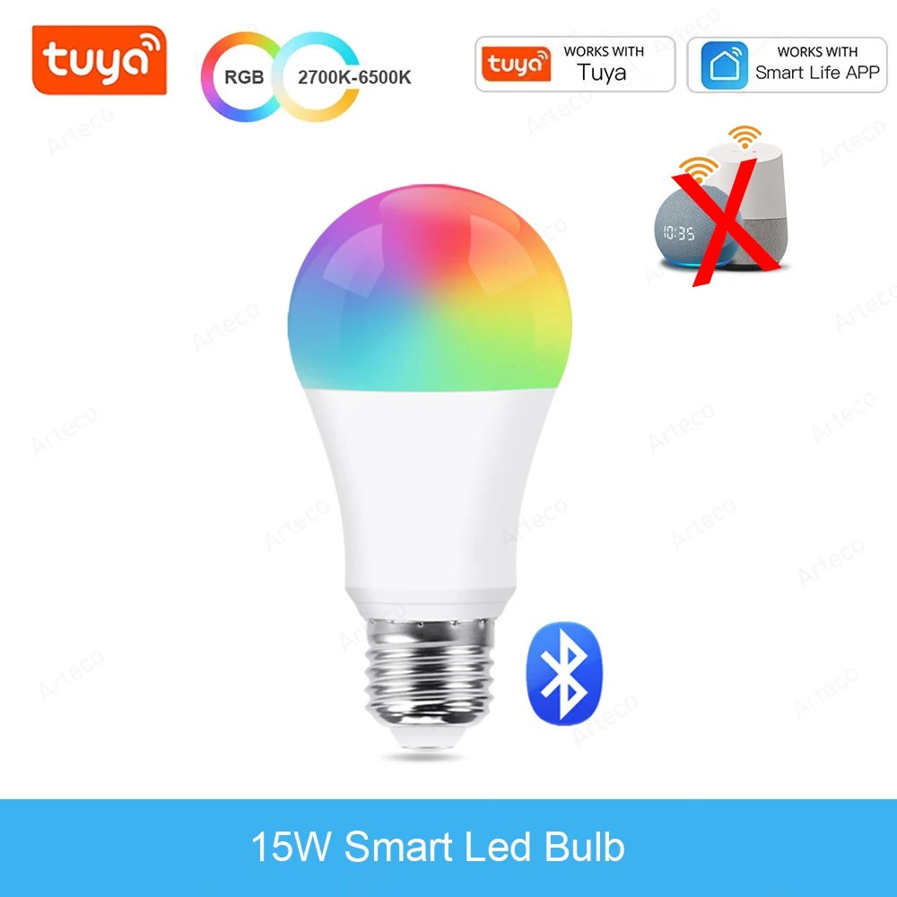 Versatile Smart LED Bulb – Dimmable RGB+CW+WW Color Changing Lamp