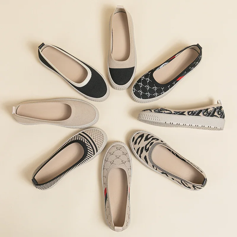 NEW Womens Walking Shoes Plain Color All Age Slip On Walking Shoes Comfortable Lady Fashion Platform Loafers Casual Summer Shoes