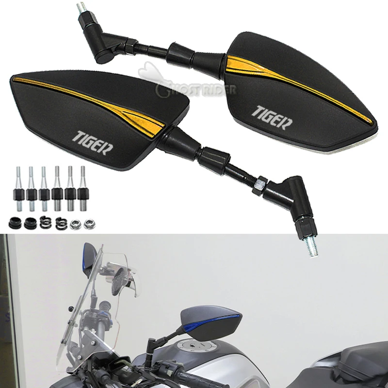 LOTFI Protezioni Paramotore Per Triumph Tiger 800/900/1200 E 1050i/955i – Blocchi In Alluminio E Nylon Anti-graffio, Diametro 22/25/28 Mm, Misura T Two Black