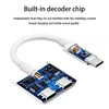 2 in 1 Dual Type C Headphone Adapter USBC Splitter Jack AUX Audio Charging Converter for Huawei Samsung Xiaomi 3