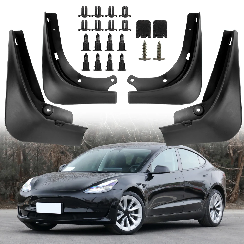 

4 шт./комплект, брызговики для Tesla Model 3 2016-2021