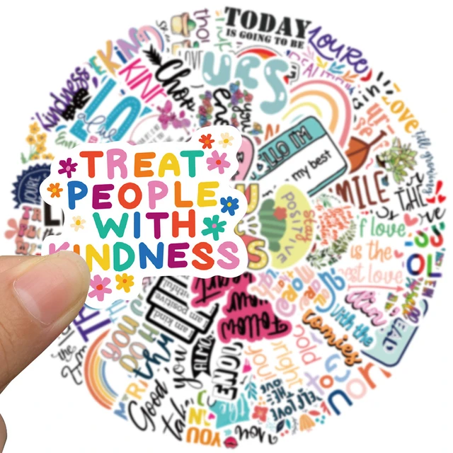 Positive Stickers Inspirational Quotes - 10/52pcs Stickers Pack Decals  Water - Aliexpress