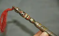old Tibet Meteorite iron Tiantie skull Vajra Dorje Phurpa Exorcism Talisman faqi 2