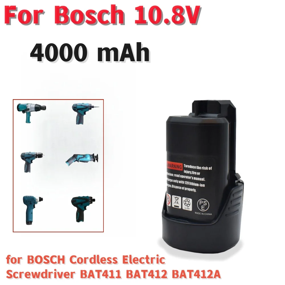 Литий-ионный аккумулятор для электроинструментов Bosch, 10,8 В, 4000 мАч
