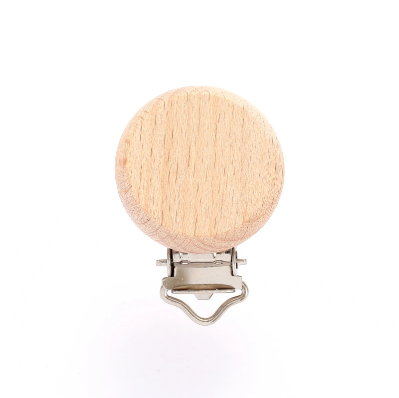 10 Stück Holz Baby Schnuller Halter Metall Clip Buche Baby Schnuller Clips Kette Zubehör Holz Beißring Spielzeug bpa kostenlos – Detail 8