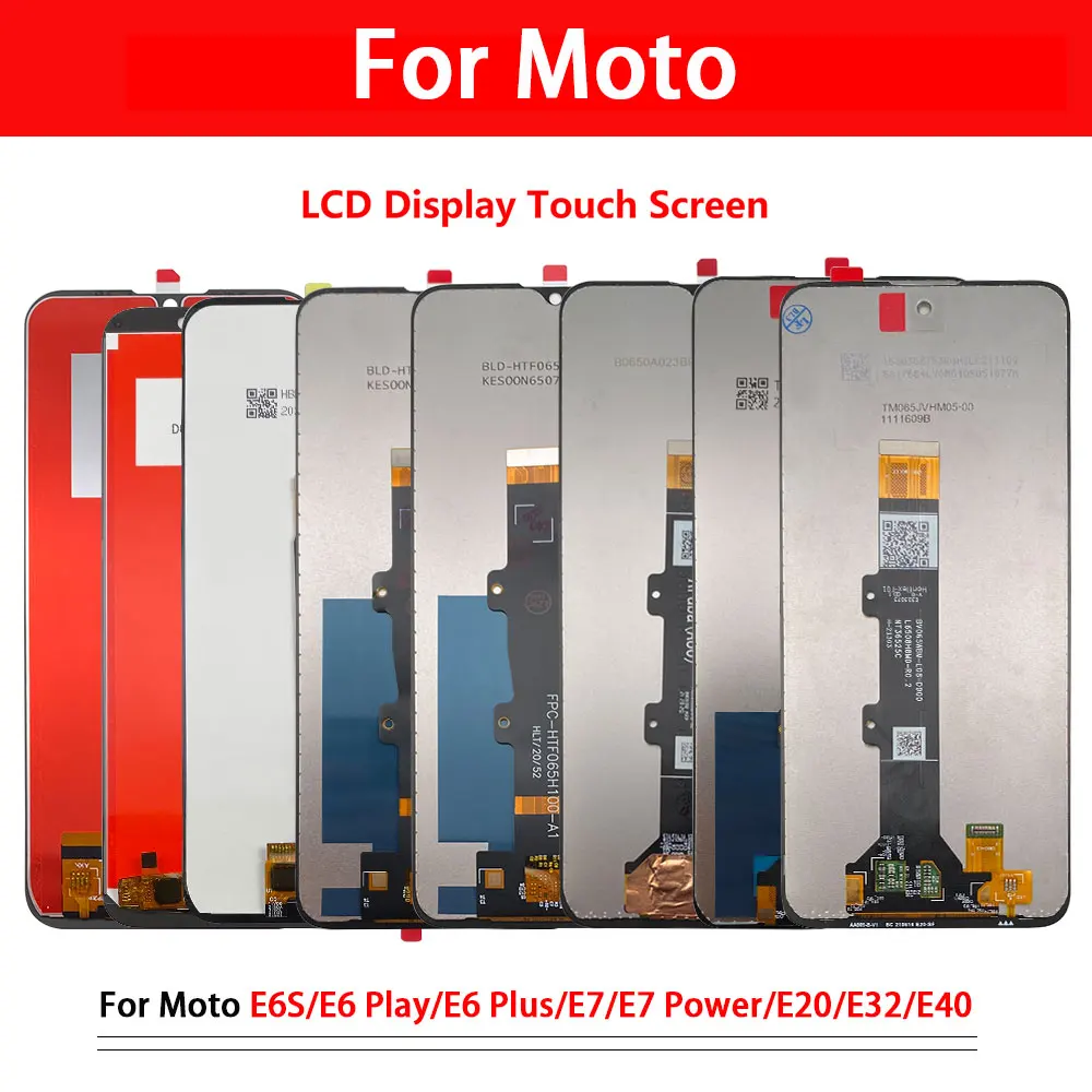 

New Original For Motorola Moto E20 E32 E40 E6S E7 E6 Plus Play Power LCD Display Touch Screen Digitizer Parts Lcd Replacement