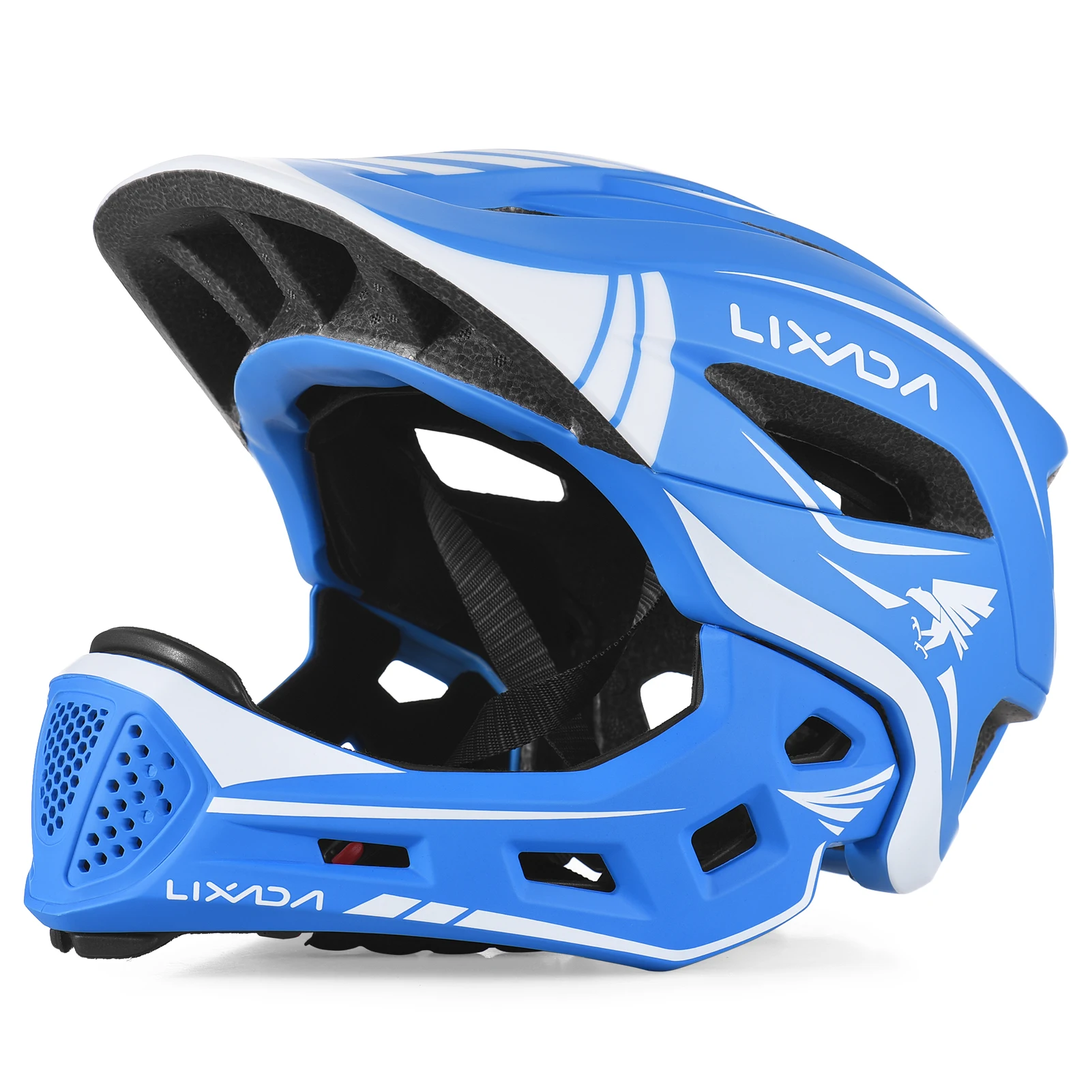 Lixada Kids 2-in-1 Detachable Full Face Helmet Children Sports Safety Bike Helmet Protective Gear Kids Helmet Cycling Helmet