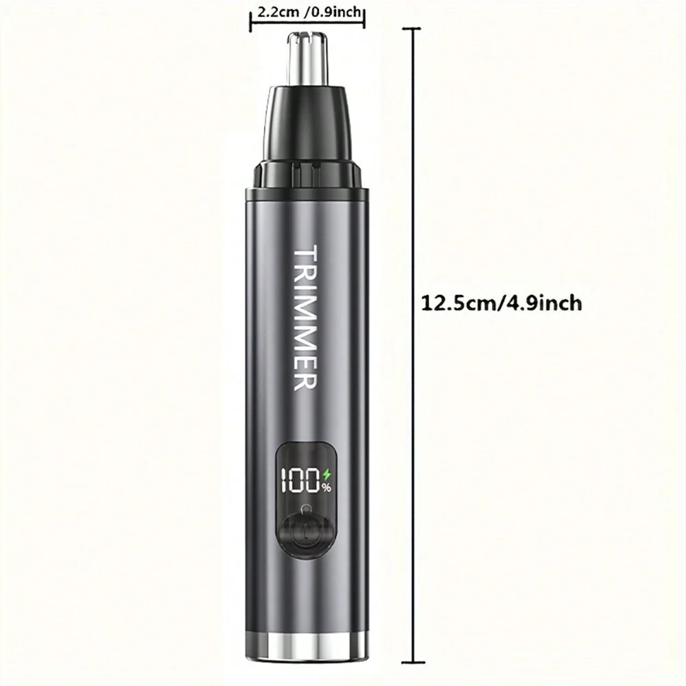 5-in-1 Nose Ear Trimmer for Men with 5 Attachments Digital Screen Display Eyebrow & Body Groomer, USB Rechargeable Shavers