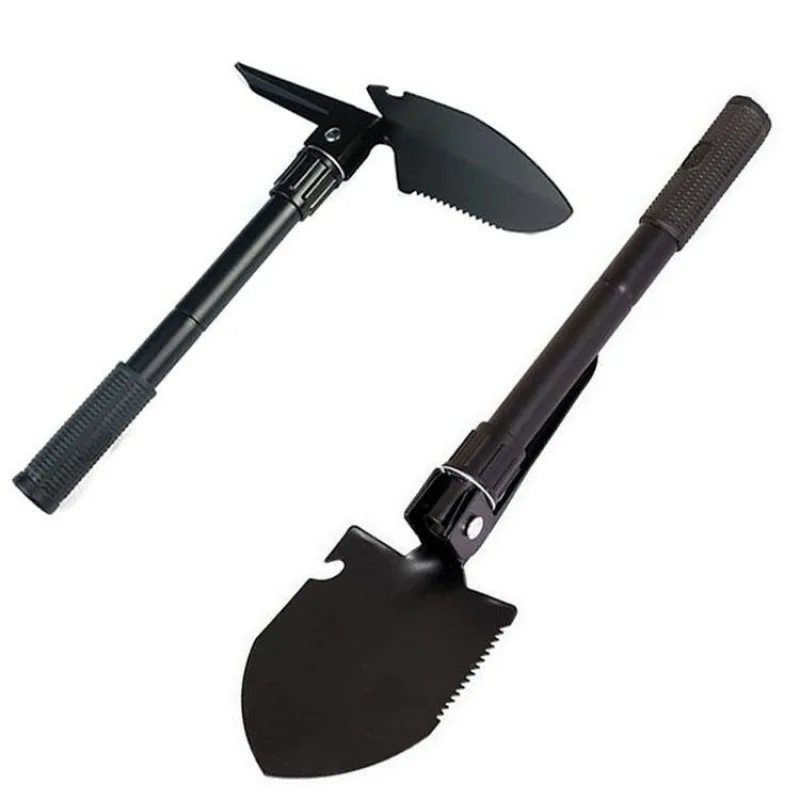 

ZK30 Outdoor Shovel Camping Shovel Four-in-One Multifunctional Self-Defense Fishing Folding Square Pick Hoe