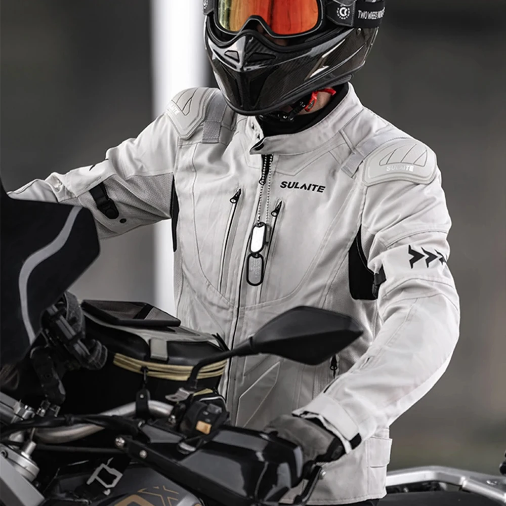 Summer Motorcycle Jacket Pants Suit Breathable Protective Riding