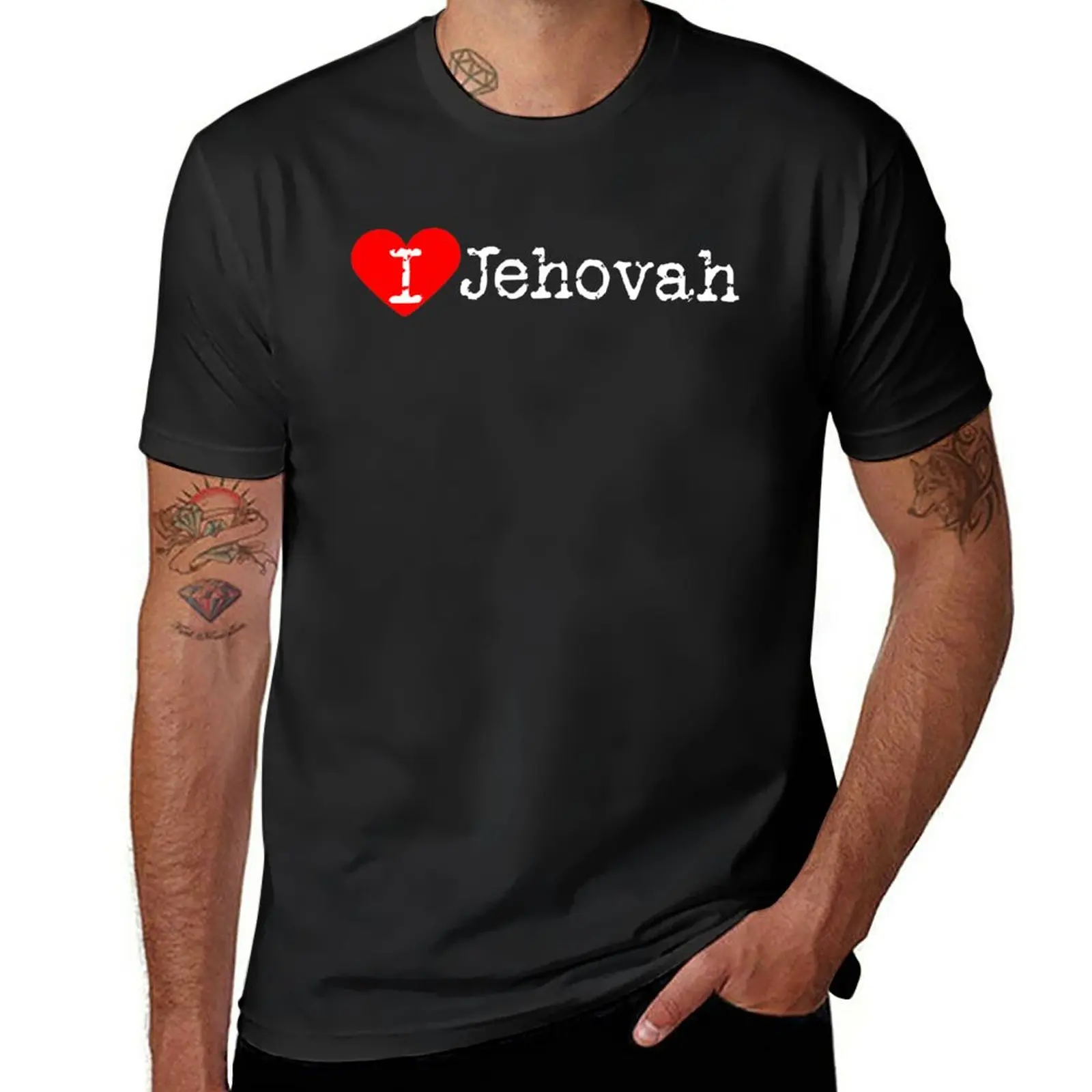

New I Heart Jehovah | Love Jehovah T-Shirt summer top aesthetic clothes Men's clothing