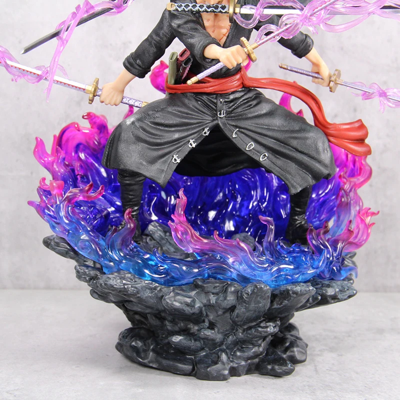 39cm Anime One Piece Action Figure Roronoa Zoro Ashura Three Heads And Six Arms Nine Sabres Flow Collectible Model Doll Toy Gift 5