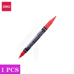 Twin Tip Permanent Marker Set - Fine Point, Assorted Ink Colors (1pcs red)