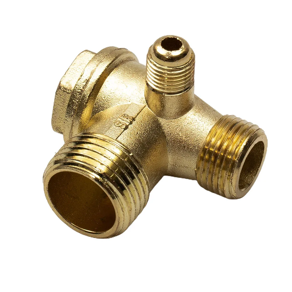 

3 Port Check Valve Brass Male Thread Check Valve Connector Tool For Air Compressor 20*16*10 Connector Joint Adapter