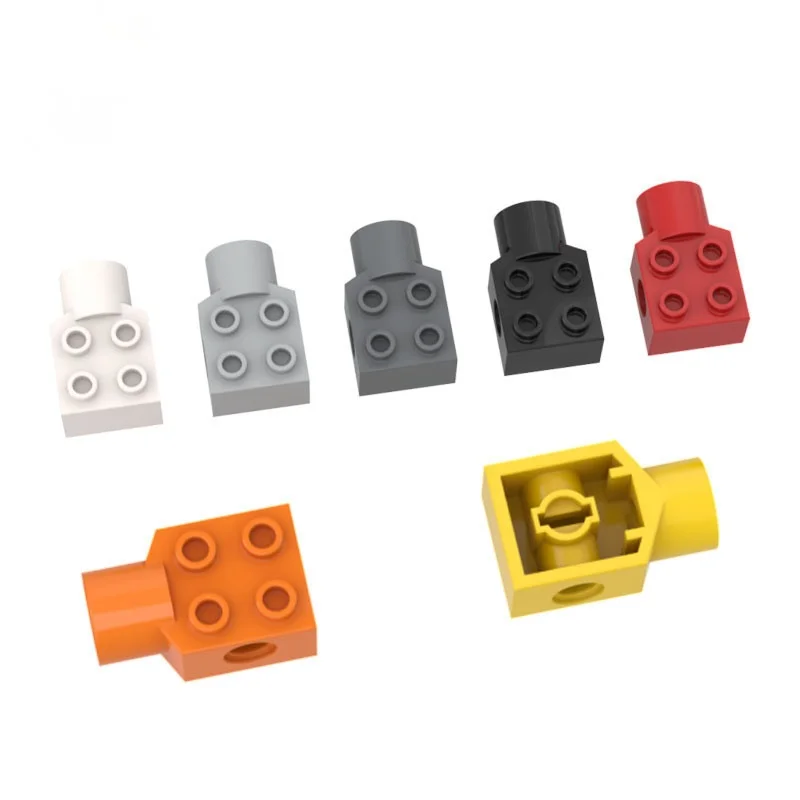 10Pcs MOC 부품 48169 48370 하이테크 벽돌 특별 2x2 핀 구멍 호환 벽돌 DIY 빌딩 블록 입자 아이 장난감