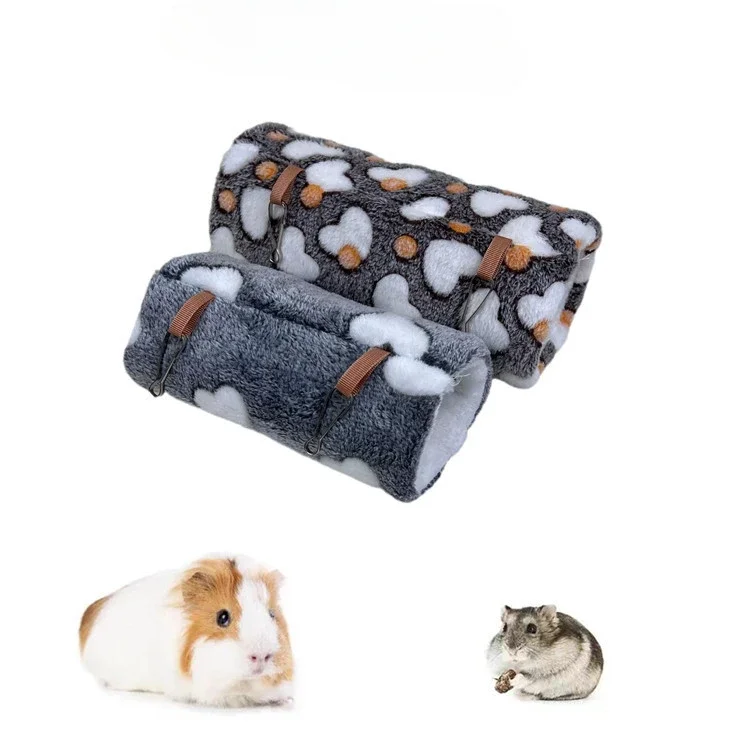 Hamster Toy Maze Hamster Cage Tunnel Small Pet Tunnel Hamster Cage Ferret Tunnel Hammock For Rat Warm Hamster Tube Toy Hanging Bed Cage For Rabbit Guinea Pig Small Animals