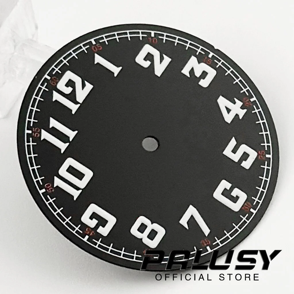 33.5mm Pilot Style Classic Watch Dial Fit NH35 4R35 NH36 4R36 Arabic Numerals Watch Faces Modified Accessories