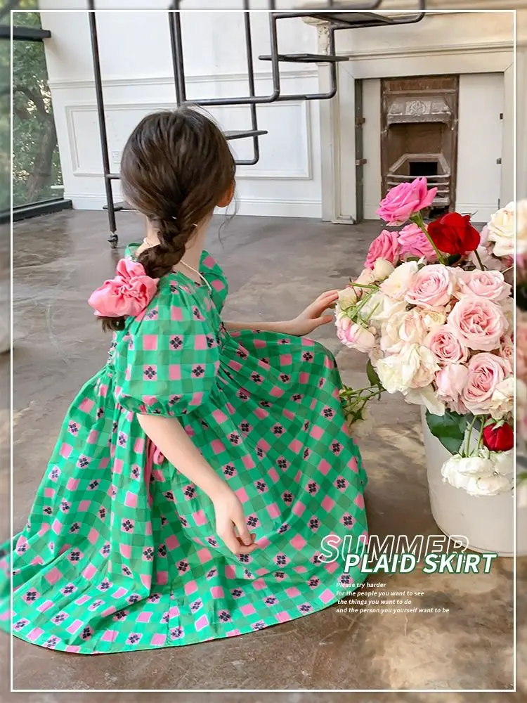 

Girls' Dress Summer 2023 New Korean Version Fashionable Little Girls' Dress Princess Dress Children's Summer Dress Trend