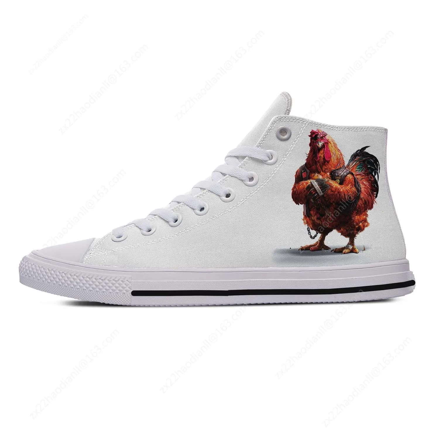 Animal Rooster High Top Sneakers Men Women Teenager Casual Shoes The Muppet Show Canvas Running Shoes 3D Print  Lightweight shoe