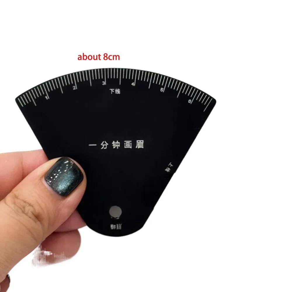 새로운 내구성 있는 눈썹 모양 스텐실 금속 눈썹 디자인 자 휴대용 메이크업 드로잉 가이드 자 선물