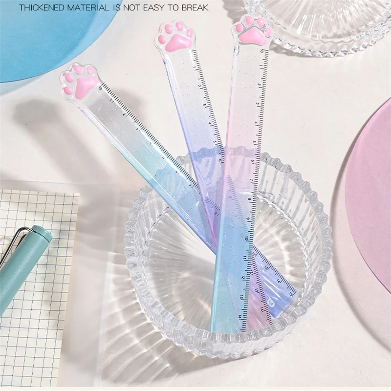 15 سنتيمتر التدرج القط مخلب لطيف مسطرة مستقيمة التدرج أداة قياس الكورية نمط مدرسة القرطاسية توريد Kawaii اكسسوارات هدية