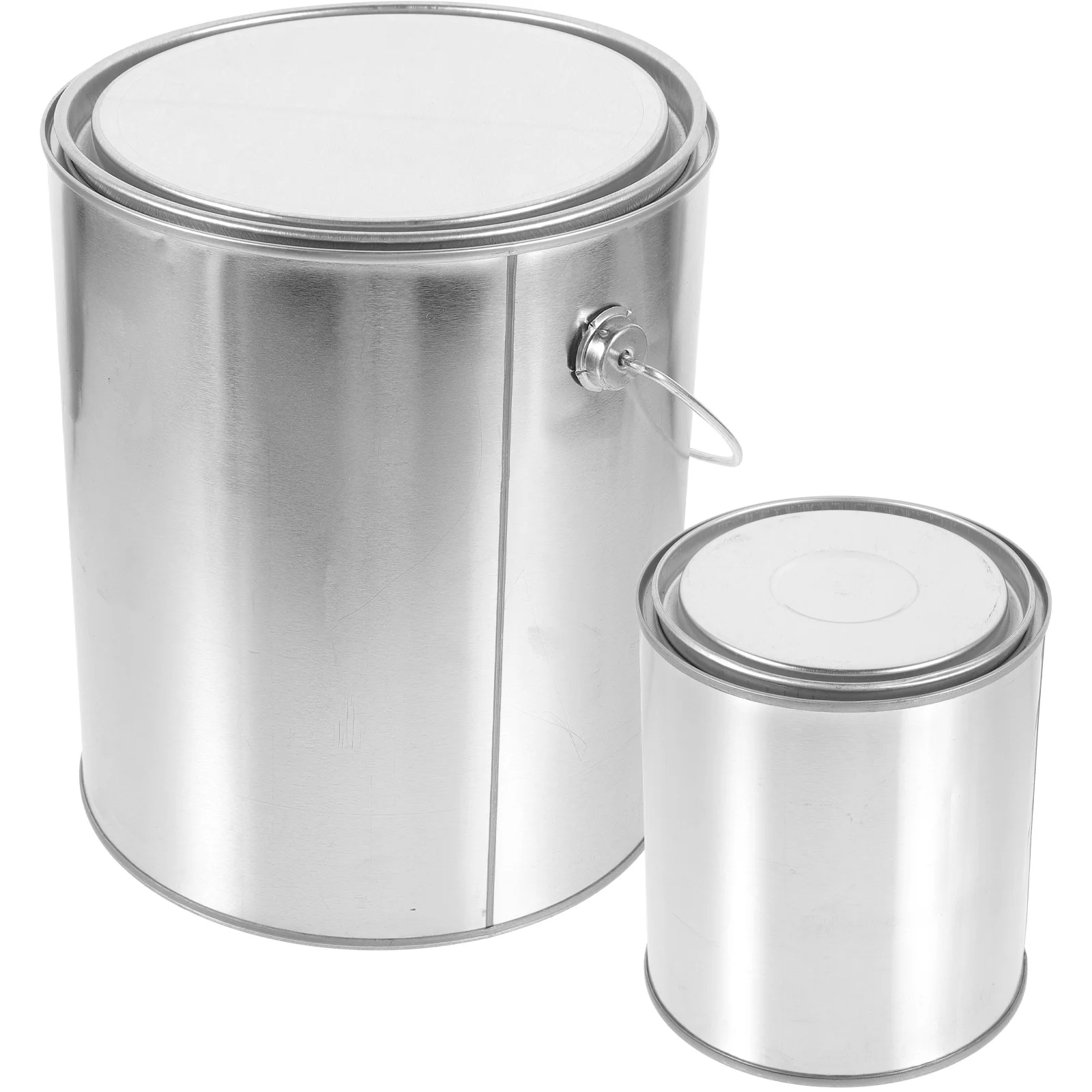 2 Pcs Paint Transport Can Cans Empty Pitch Storage Container with Cover Mixing Painting Accessory
