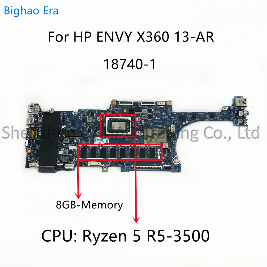 ノートブックマザーボード,hp envy 13-ar,cpu,R3-3300, R5-3500, R7