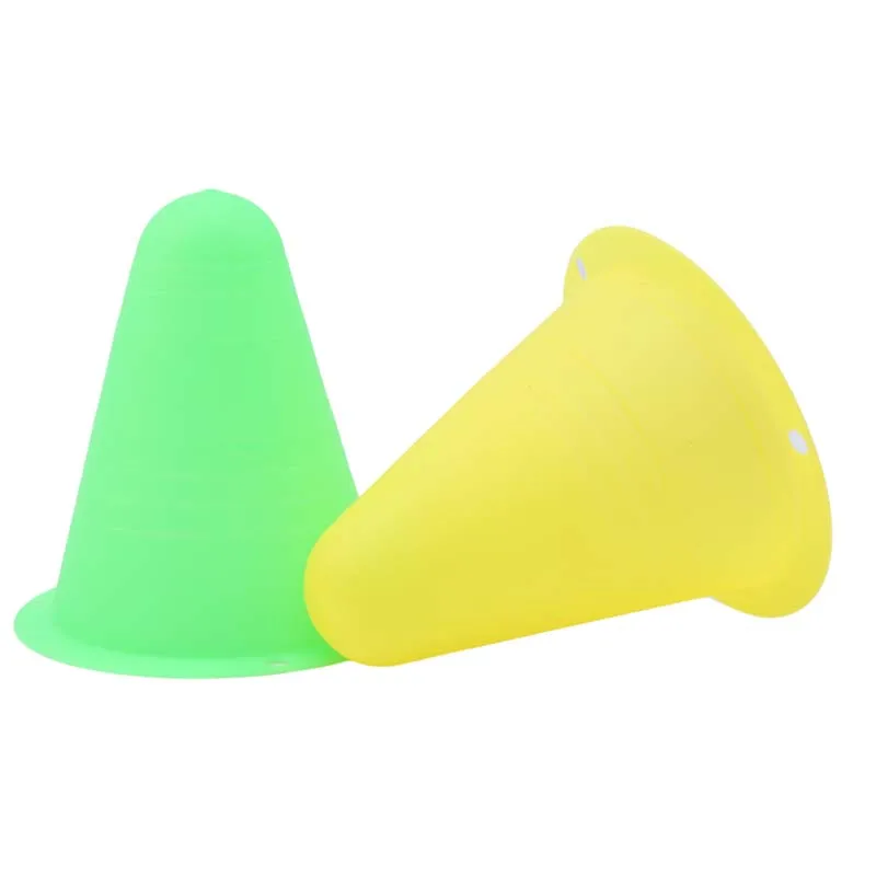 Skate Marker Training Road Cones Roller Football Soccer Rugby Training Soft Tower Skating Obstacle Roller Skate Pile 10Pcs/Set