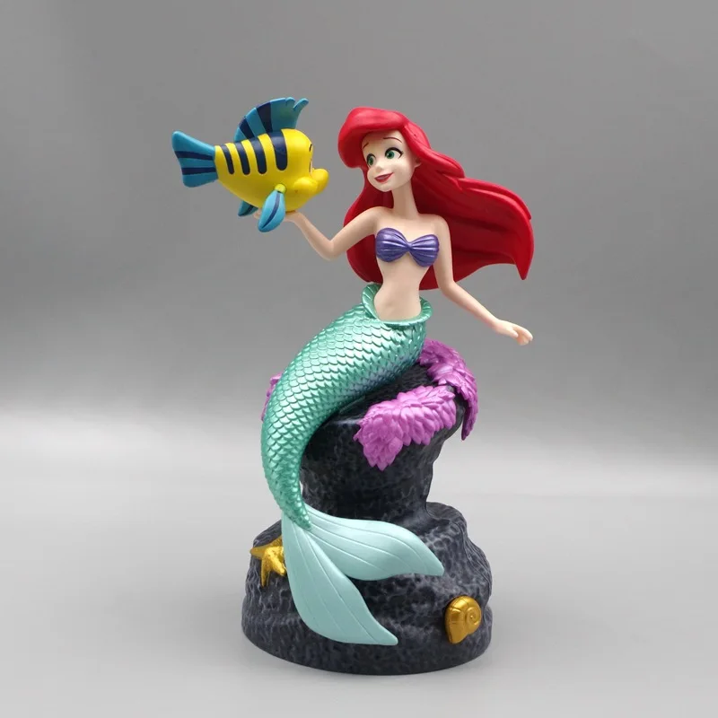 20Cm Disney Mermaid Princess Ariel Figure Toy Personaggio Dei Cartoni Animati Ariel Model Doll Cake Baking Ornament Regali Per Bambini Stanza Decorati