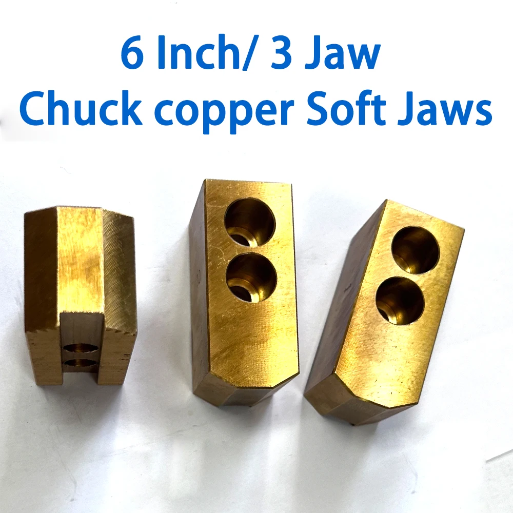 

Hydraulic chuck Copper material chuck soft jaws for power chuck 6 inch 60/90/120° brass claws