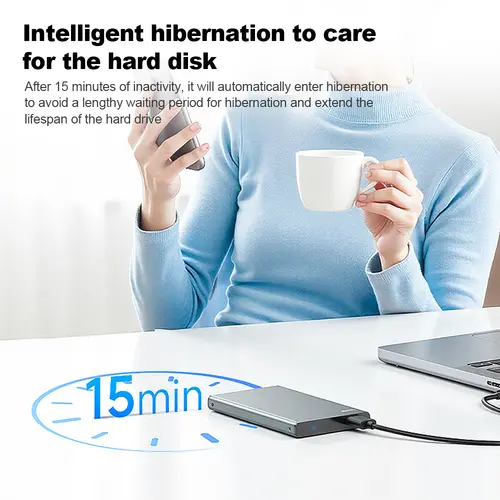 KEBIDUMEI HDD Enclosure 2.5 SATA SSD External Hard Drive Case 5Gbps USB 3.0 To Type C Transfer Speed Aluminum Alloy Harddisk Box - Image 5