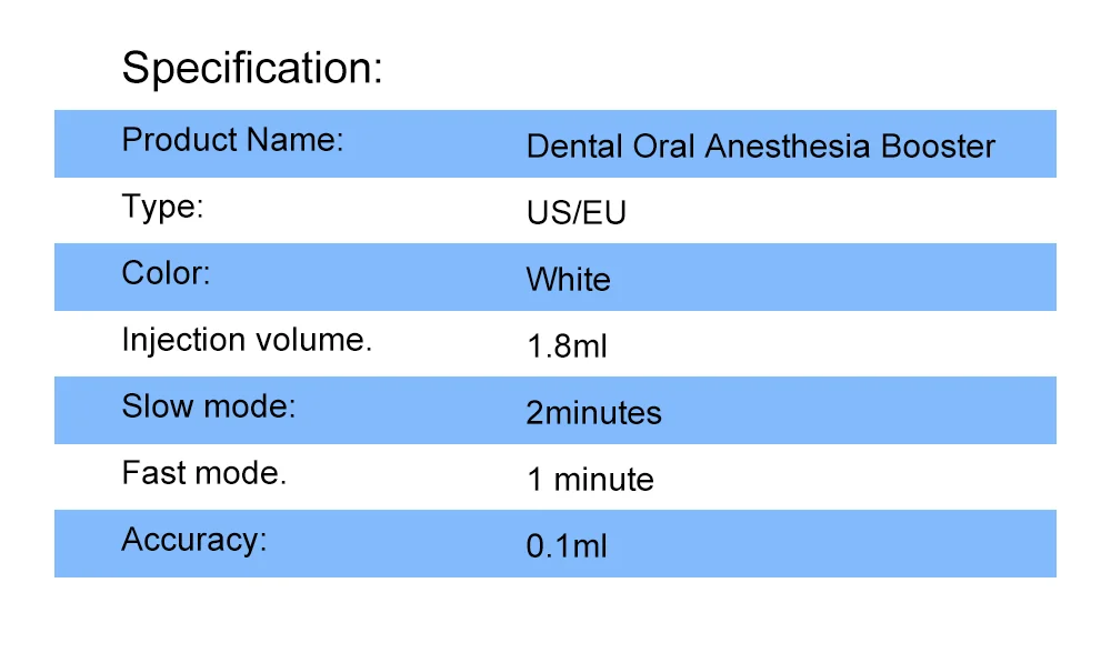 Dental Mini Oral Anesthesia Injector Booster With LCD Display Painless Local Anestheisa Injector No Pain Wireless Oral Injection