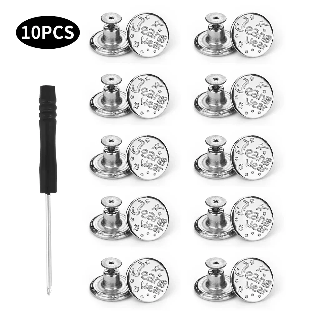 Snap Fastener Metal Pants Buttons for Clothing Jeans Perfect Fit Adjust  Button self Increase Reduce Waist 17mm Free Nail Sewing - Price history &  Review, AliExpress Seller - JOD Official Store