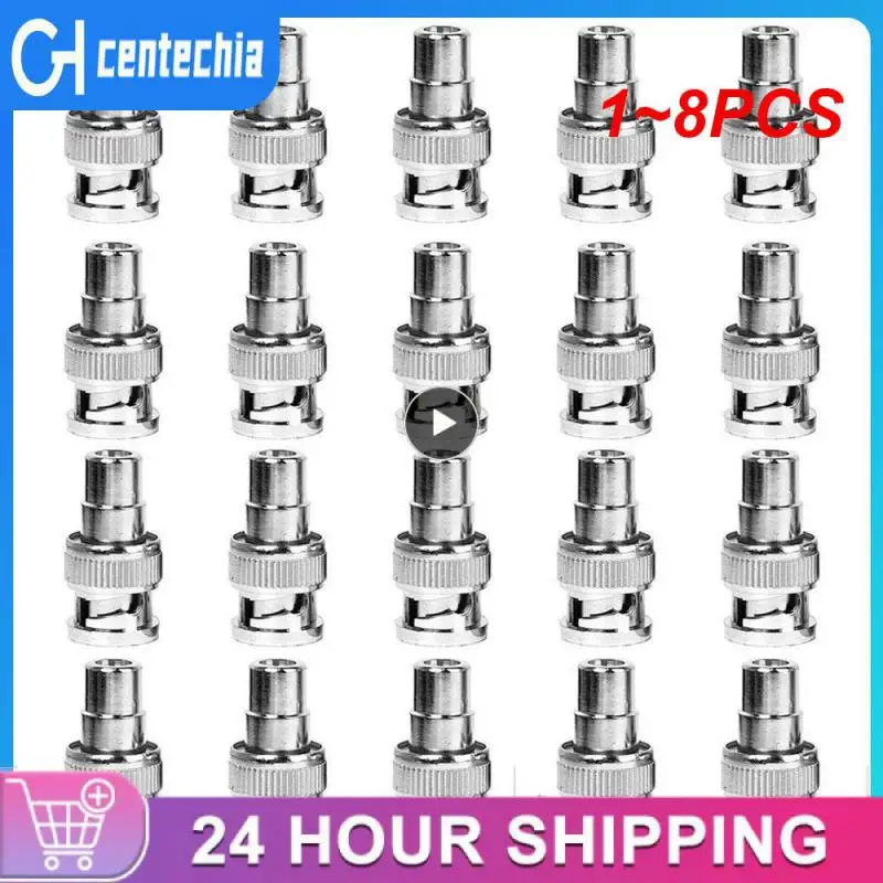 

1~8PCS ESCAMSet BNC Male Plug To F Female Jack Coax Connector Adapter For CCTV Camera