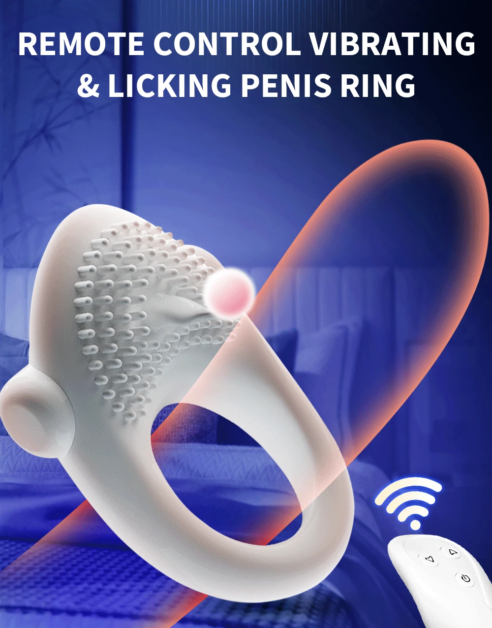 Wireless Remote Control Penis Ring For Men With Delay Function_voghion.com