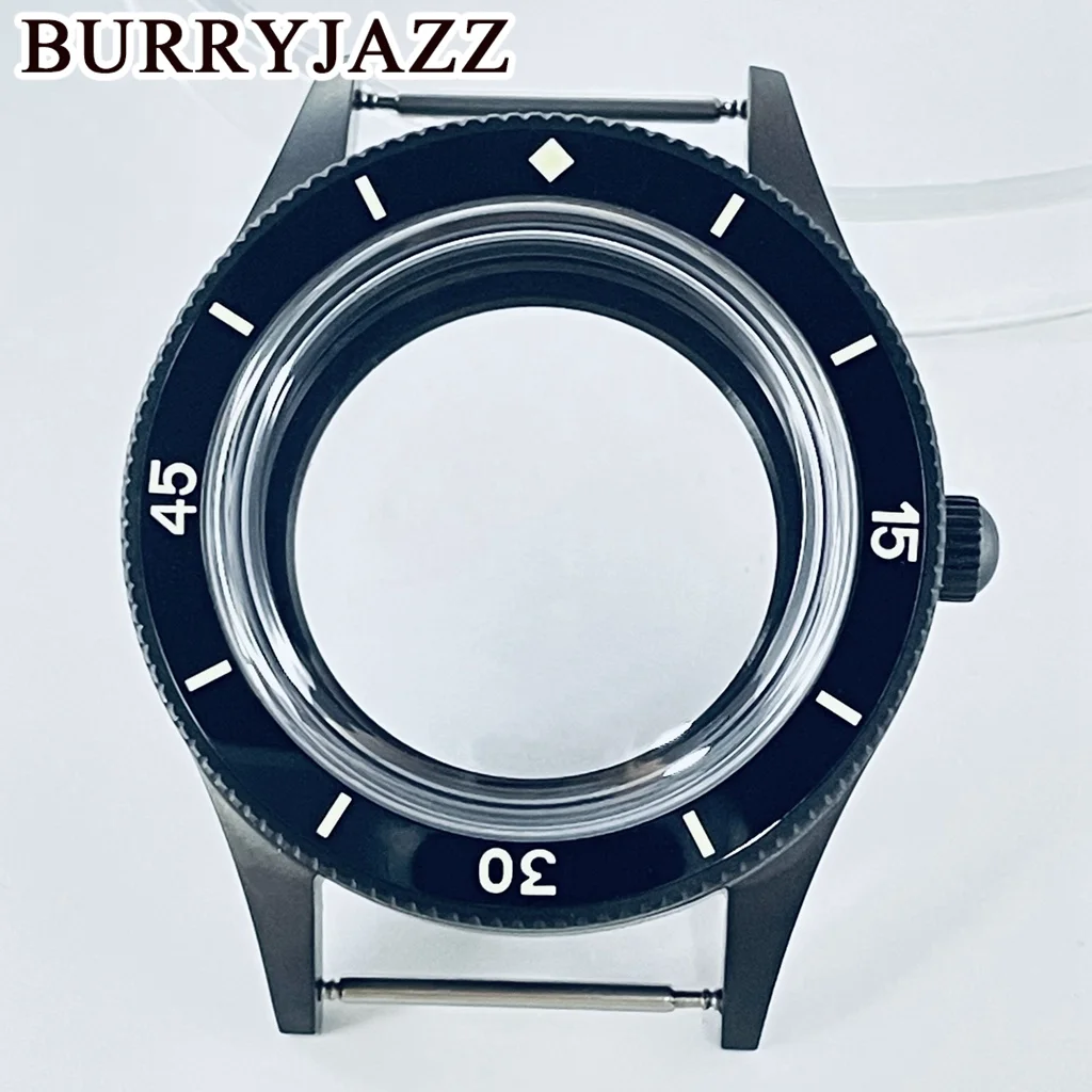 

BURRYJAZZ 40mm Retro Domed NH35 NH36 NH34 ETA2824 PT5000 Watch Case With Sapphire Crystal Luminous Ceramics Bezel