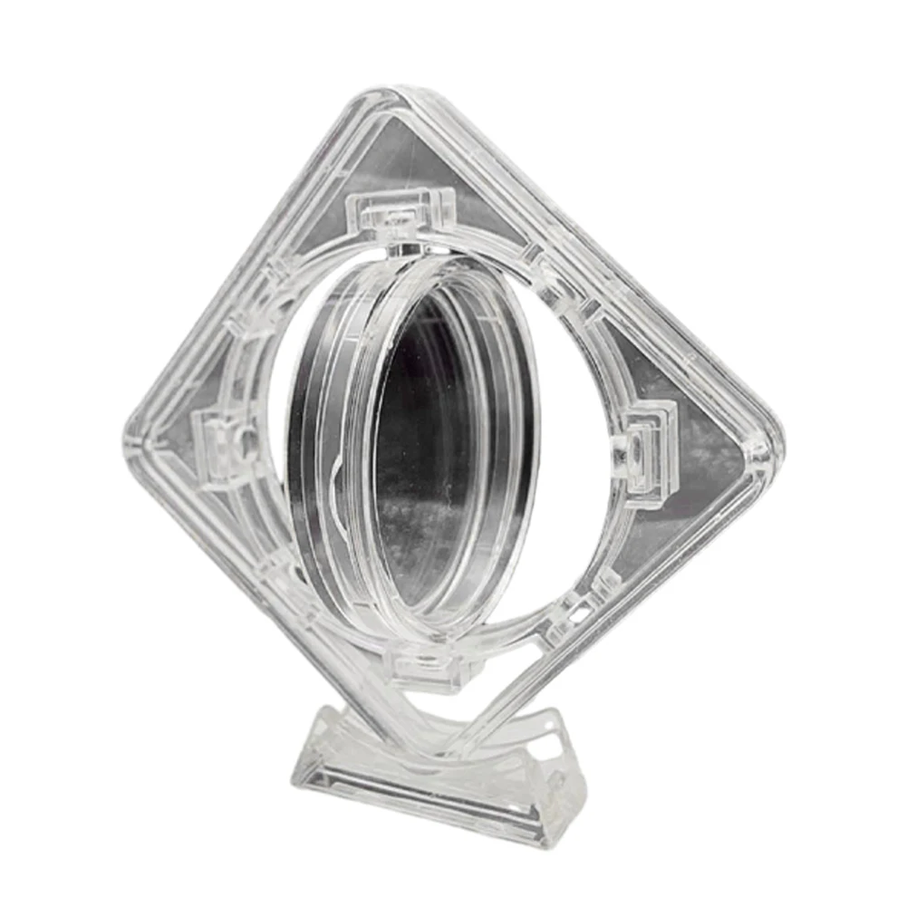 Coin Capsules Storage Box Transparent Coin Cases Holders Protector Decor For 25mm 27mm 30mm40mm Rotating Acrylic Display Box