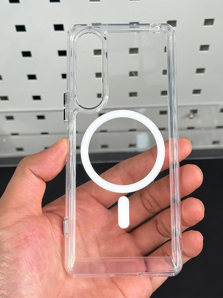 Magnetic Shockproof Clear Phone Case with MagSafe Wireless Charging